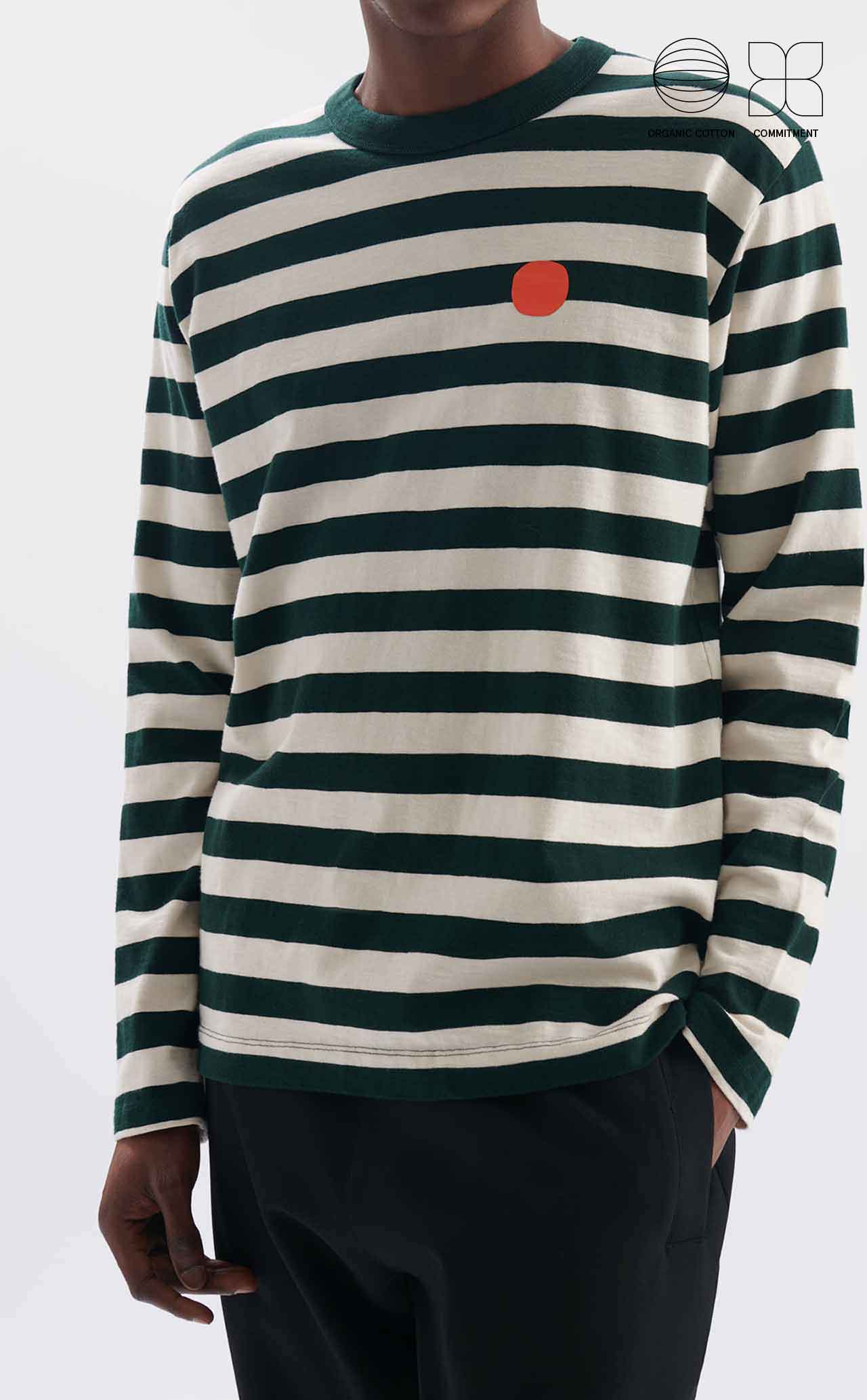 STRIPED DOT M T-SHIRT