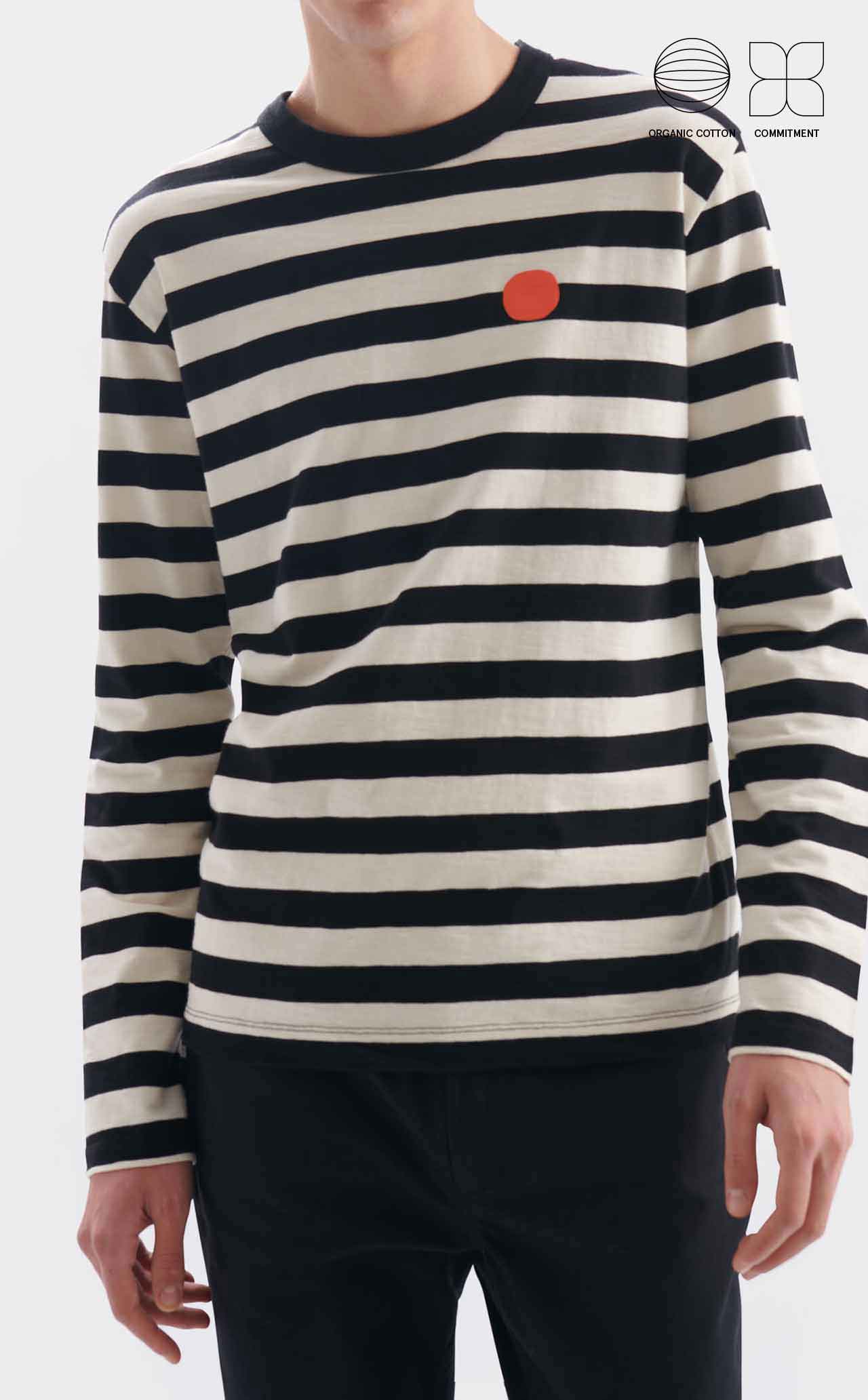 STRIPED DOT M T-SHIRT