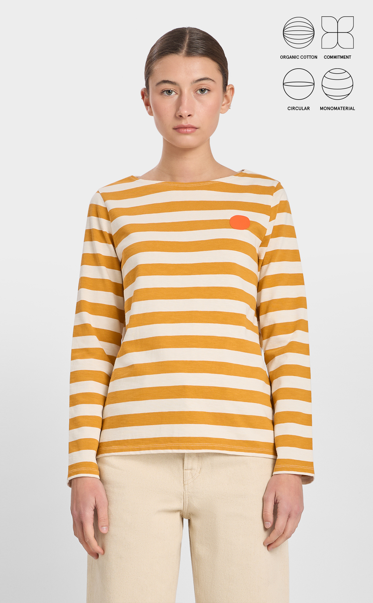 STRIPED DOT W T-SHIRT